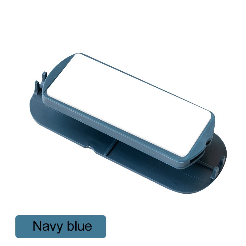 1PCS Hanging socket manager bracket free punching to save space self-adhesive plug holder router sticker router sticker TSLM1: dark blue