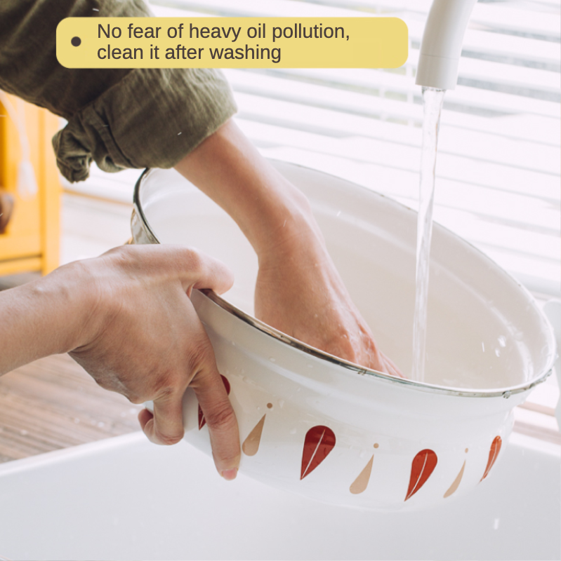 Household Four Seasons Large Capacity Enamel Stew Pot Pot Gas Induction Cooker Special Use Simple Thickened Soup Stew Cooker