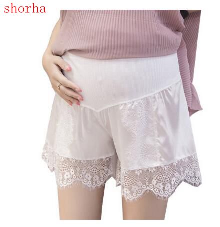 HVEPUO Katoen-linnen shorts voor dames, elastische tailleband, hotpants, zomerse wijde korte broek, B-Zwart, L