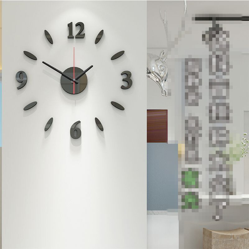 Luminous DIY Wall Clock toy living room modern simple quiet toy home decoration acrylic wall toy