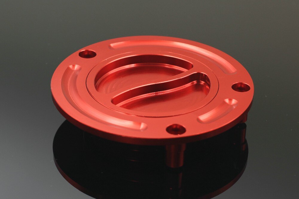 Honda CBR 600 1000 VTR 954 F4i CNC Keyless Gas Fuel Cap: Red