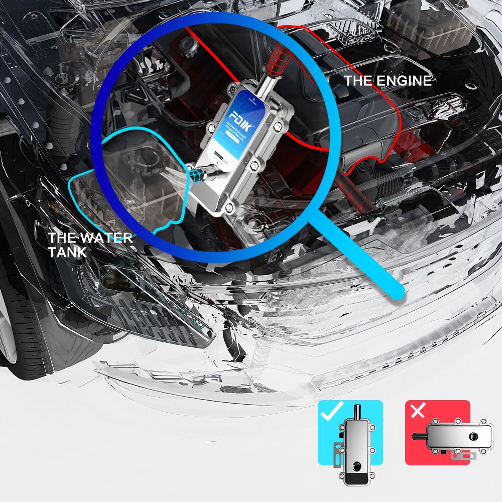 FDIK 2000W Car Coolant Heater 220V Water Tank Heater Car Engine Preheater Parking Heater for Car 1.8L-2.5L Exhaust