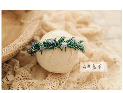 Accesorios para bebé, diadema con flores para infantil, estudio hecho a mano, accesorios de fotografía recién nacido, diadema de Navidad, diademas de boda: 5