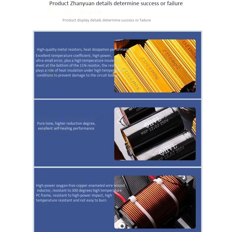 1800W High Power Speaker Crossover 2 Way High-Low 8 Ohm Frequency Divider for Speaker