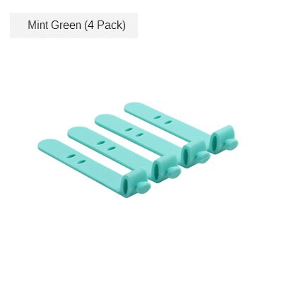 Enrouleur de câble d'écouteurs en Silicone, 4 pièces, support de cravates pour écouteurs iPhone Samsung MP4, organisateur de bureau: Green