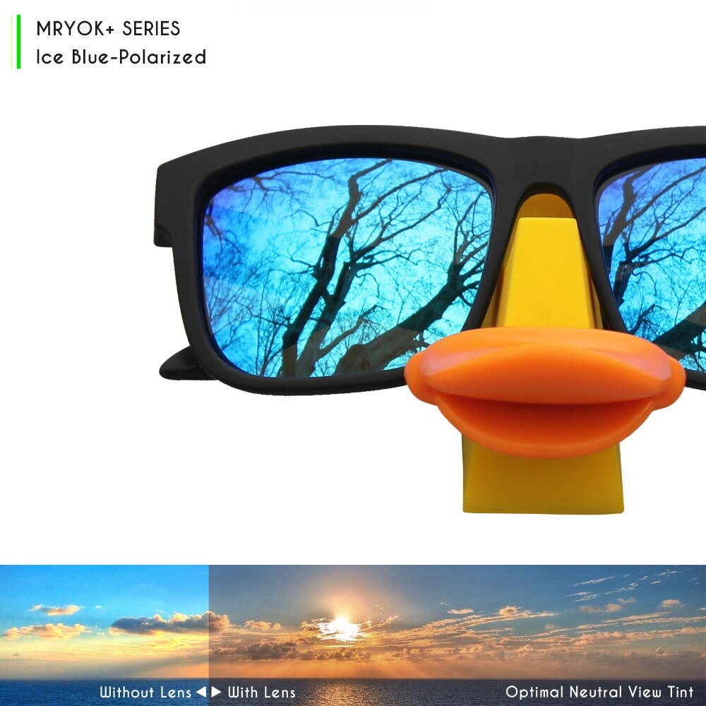 Mryok + polariseret modstå udskiftning af linser til oakley whisker solbriller isblå