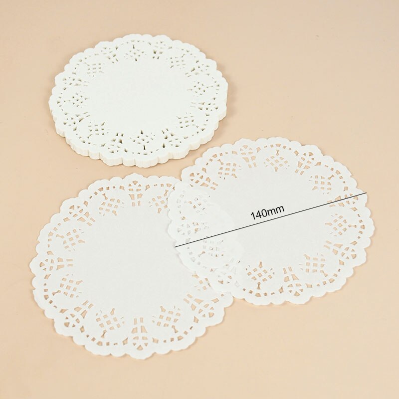 100pcs White Round Paper Doilies Doily Lace Placemats for Tables Wedding Christmas Birthday Party Cake Placemat Table Decoration: B03