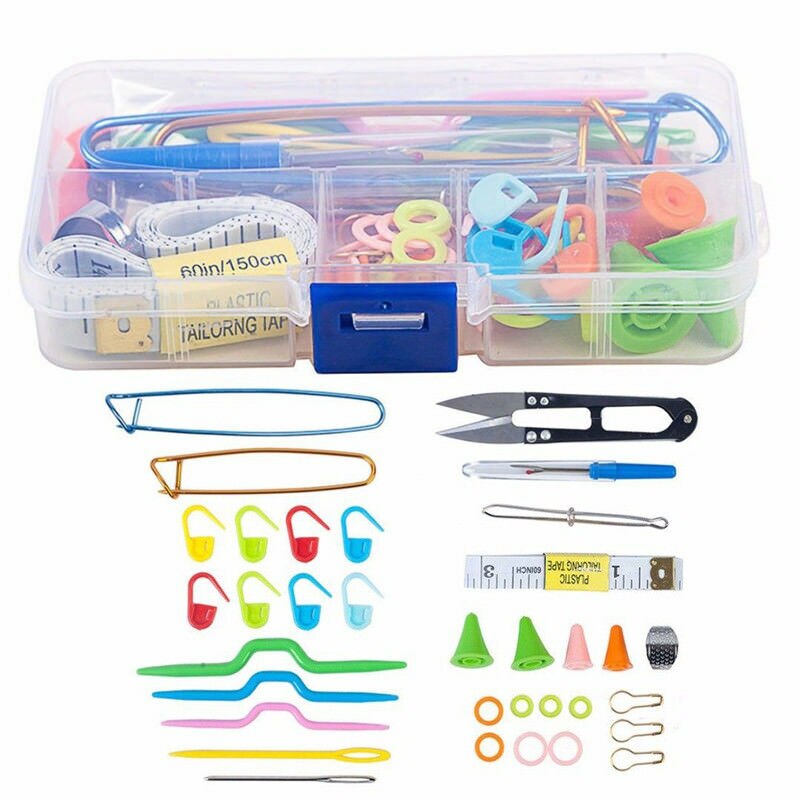 Knitting knit craft Accessories Supply Set Basic Tools Kits Lots with Case DIY Arts Craft Sewing Tools: Default Title
