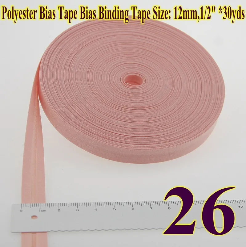 Hoogwaardig polyester biaisband van 12mm (1/2 cm breed en ) x 30 meter lang voor doe-het-zelf naaiprojecten.: Beige