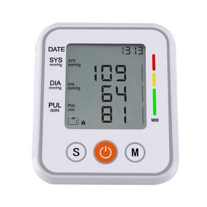 Husholdning blodtryksmåler bærbar tonometer blodtryksmåler armbåndstype digital elektronisk mini blodtryksmåler