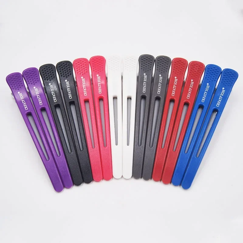 Pinzas para el cabello de cocodrilo, pinzas de peluquería, pinzas de sección, horquilla de cocodrilo para peluquero, herramientas de estilismo de salón, accesorios para el cabello, 6 uds.