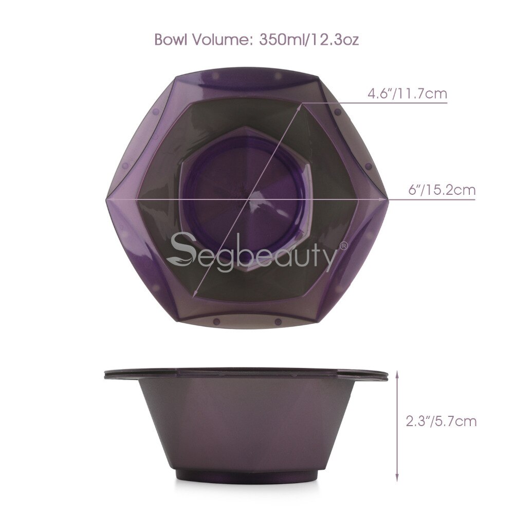 6pcs Hair Dyeing Bowls Pro Salon Hair Coloring Dye Bowls Hairdressing Styling Tools