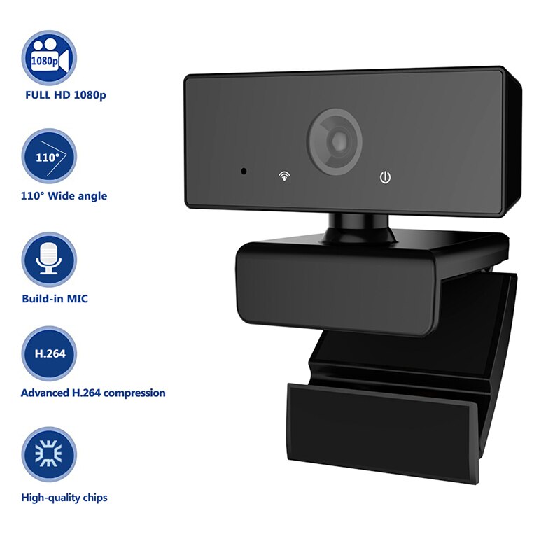 HD 1080P PC Camera Webcam with Microphone for Laptop Desktop Video Recording NOV99: c80