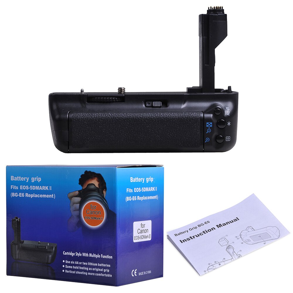 Batmax Vertical BG-E6 Battery Grip For Canon 5D Mark II 5D2 Camera as BG-E6 work with LP-E6 battery or 6 X AA Batteries