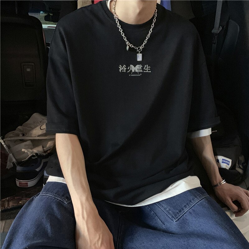 Maglietta di proprietà per Gli Uomini Yourn Riflettente Stampato a maniche corte superiore Magliette Maschio casuale Perdono la Metà Del Manicotto adolescente ragazzo vestiti