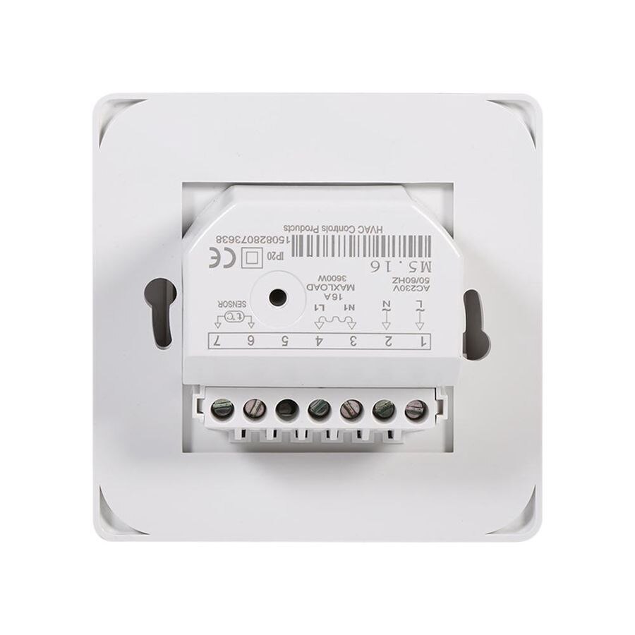 M5 rum gulvvarme termostat mekanisk manuel varme termostat klima temperatur kontrolkontakt 230v 16a