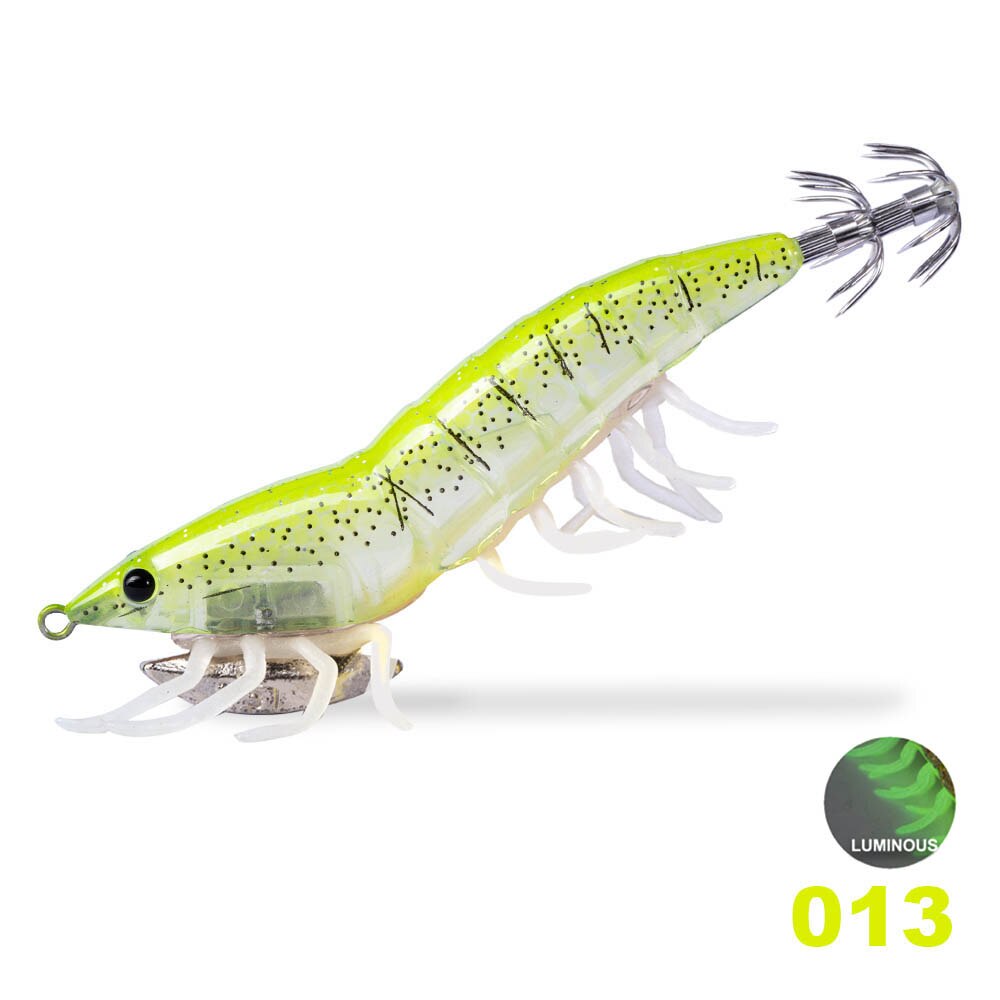Hunthouse egi pesca señuelo calamar cebo yamashita calamar jigs pesca calamar señuelo potras pulpo pesca luminosa 115mm 20g: 013