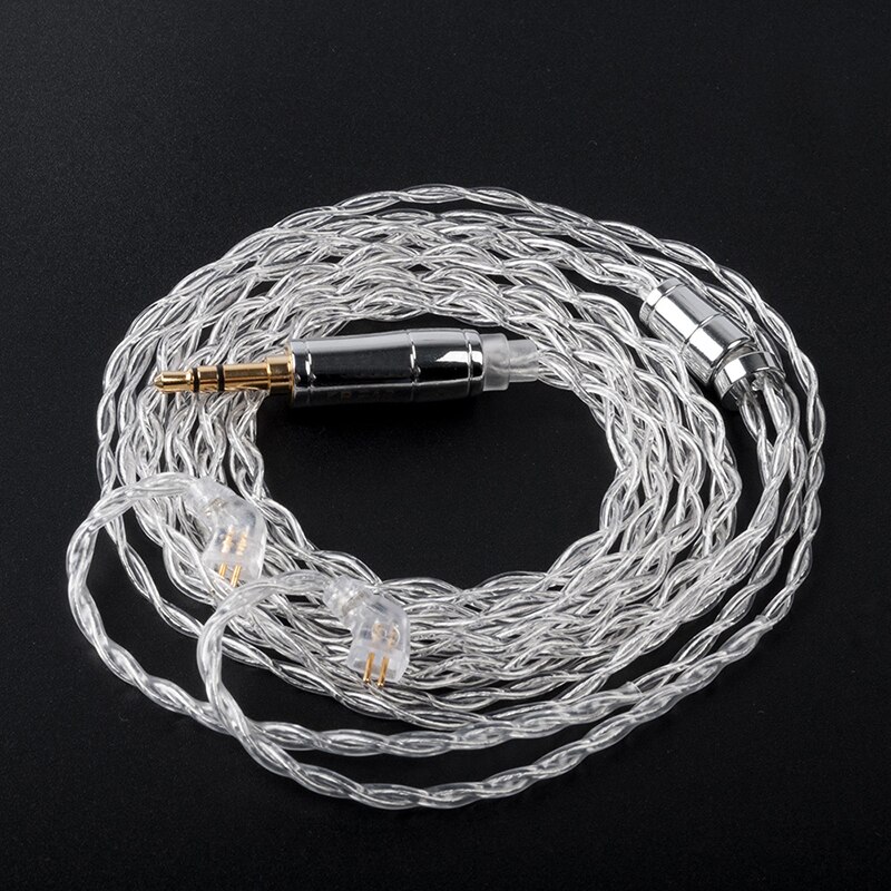 KBEAR limpid 4 Core 4N 99.99% Purity silver earphone cable 3.5/2.5/4.4mm MMCX/0.78mm 2Pin/QDC/TFZ For ZSX BLON BL-03: TFZ 3.5MM