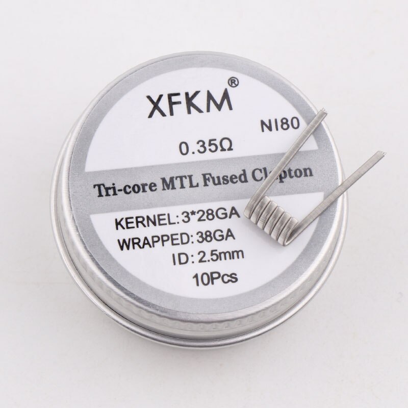 XFKM nuove bobine prefabbricate Superfine MTL fai-da-te Ni80/A1/SS316L clapton fuso premade per atomizzatori manta mtl RTA: Mtl-3-28-38-Ni80