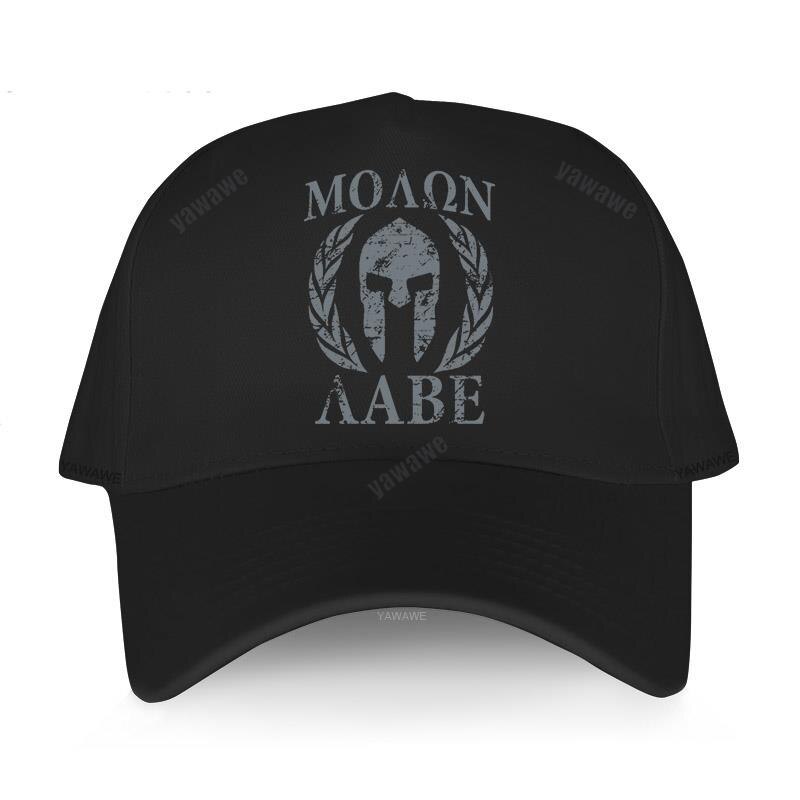 Cool Spartan Spartan Molon Labe Snapback Cap Man Pre-shrunk Cotton Sparta Trojan Helmet Boyfriend Caps Baseball Cap: black