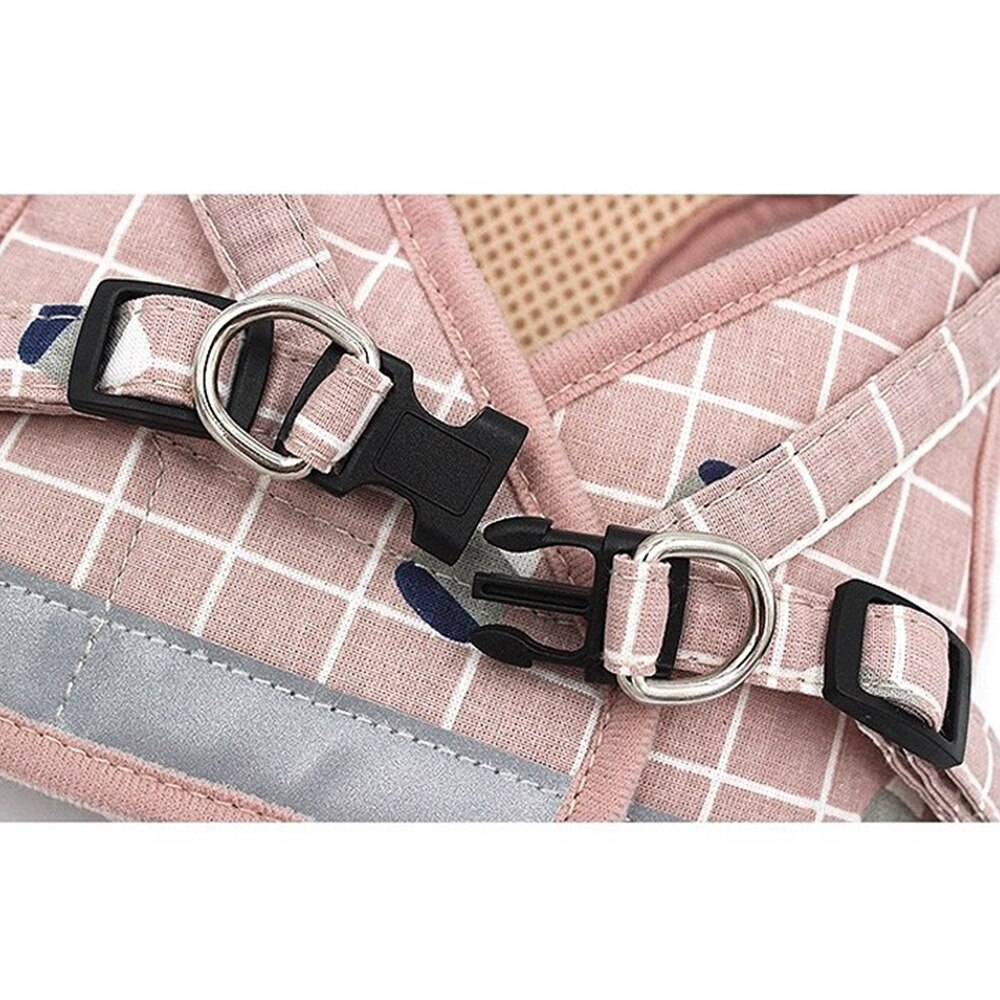Hond Harnas Zomer Huisdier Verstelbare Reflecterende Vest Wandelen Lead Leash Voor Puppy Polyester Mesh Harnas Voor Kleine Middelgrote Hond #15