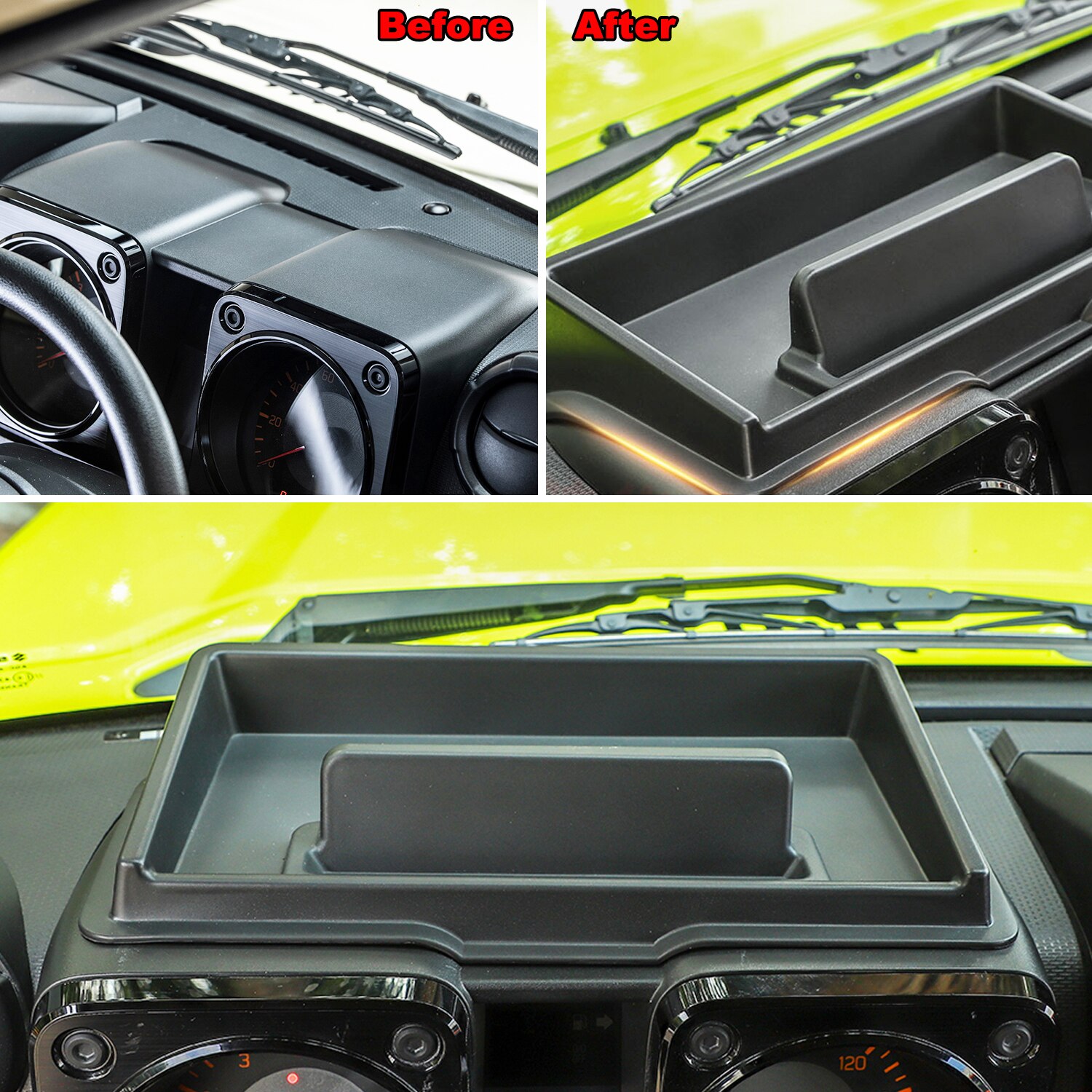 For Suzuki Jimny Car Interior Dashboard Storage Box Tray Holder Bin Waterproof Non-slip Car Styling Accessories