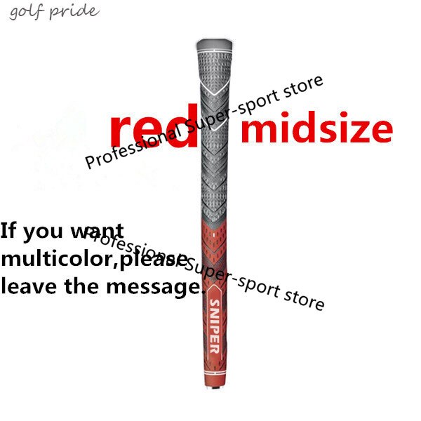 Golf irons Grip Midsize and standard Multicompound Golf club Grips Carbon Yarn 10pcs/lot: red-midsize