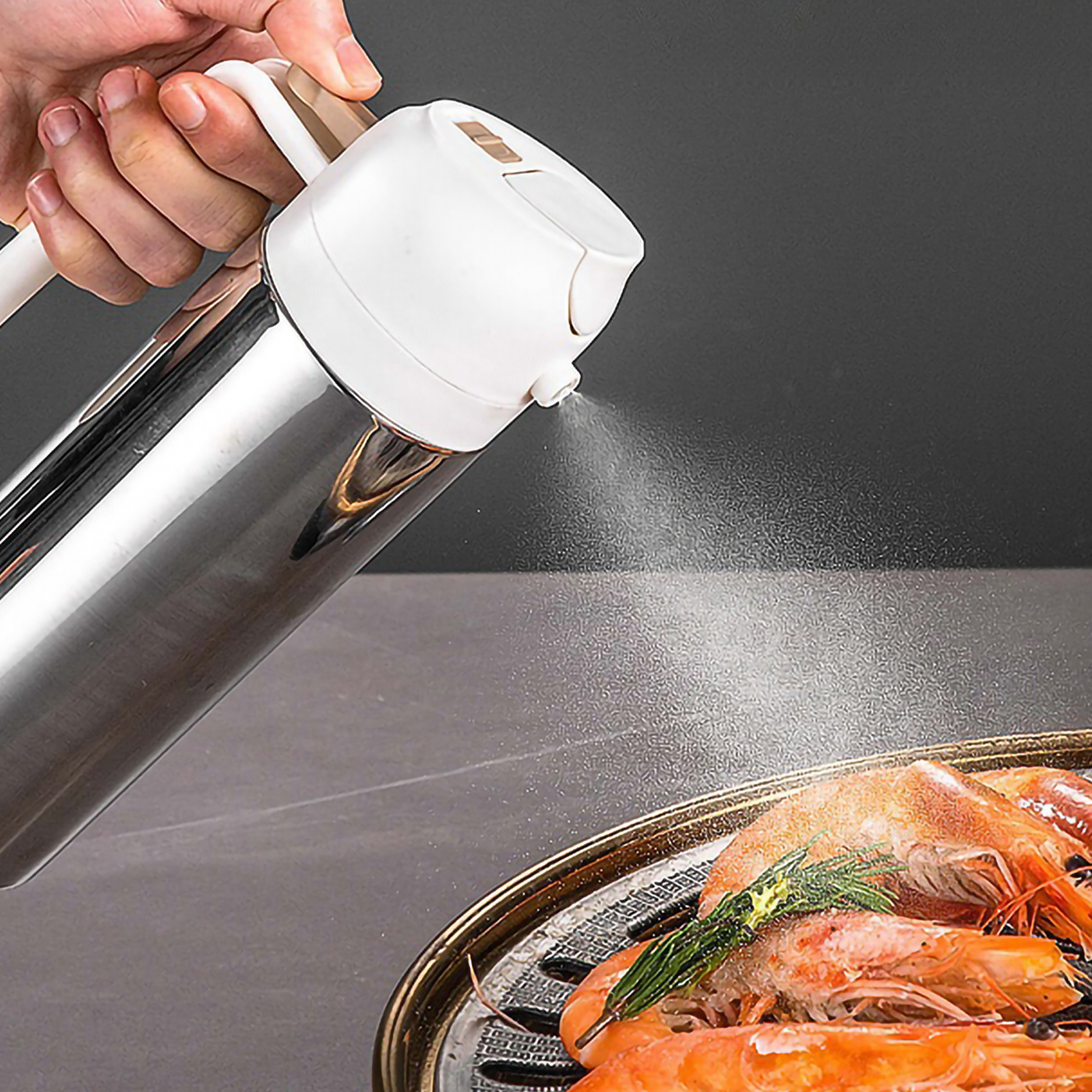 Kitchen Oil Spray Bottle 304 Stainless Steel Oil Spray Can Bbq Cooking Olive Oil Dispenser Large Quantity Vinegar Containers