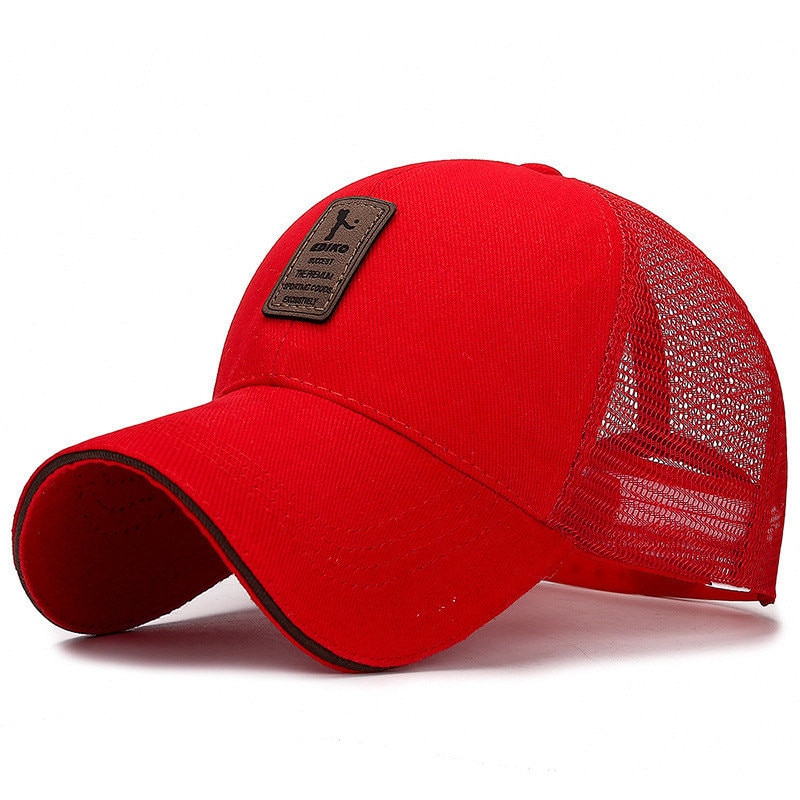 [northwood] sommer baseball kasket mesh kasket mænd kvinder ben snapback trucker cap solid far hat: Rød