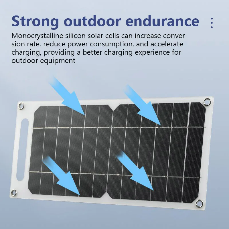 Panel słoneczny 5v 10w usb typu c, przenośny, elastyczny zestaw do ładowania, lekki, mini system do telefonów, samochód, kemping, piesze wycieczki, power banki  ip65