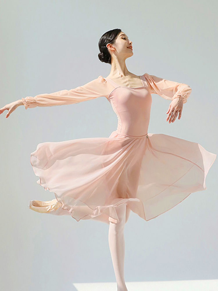Ballet practice suit dance suit gym suit gauze skirt female adult basic training body ballet skirt tights