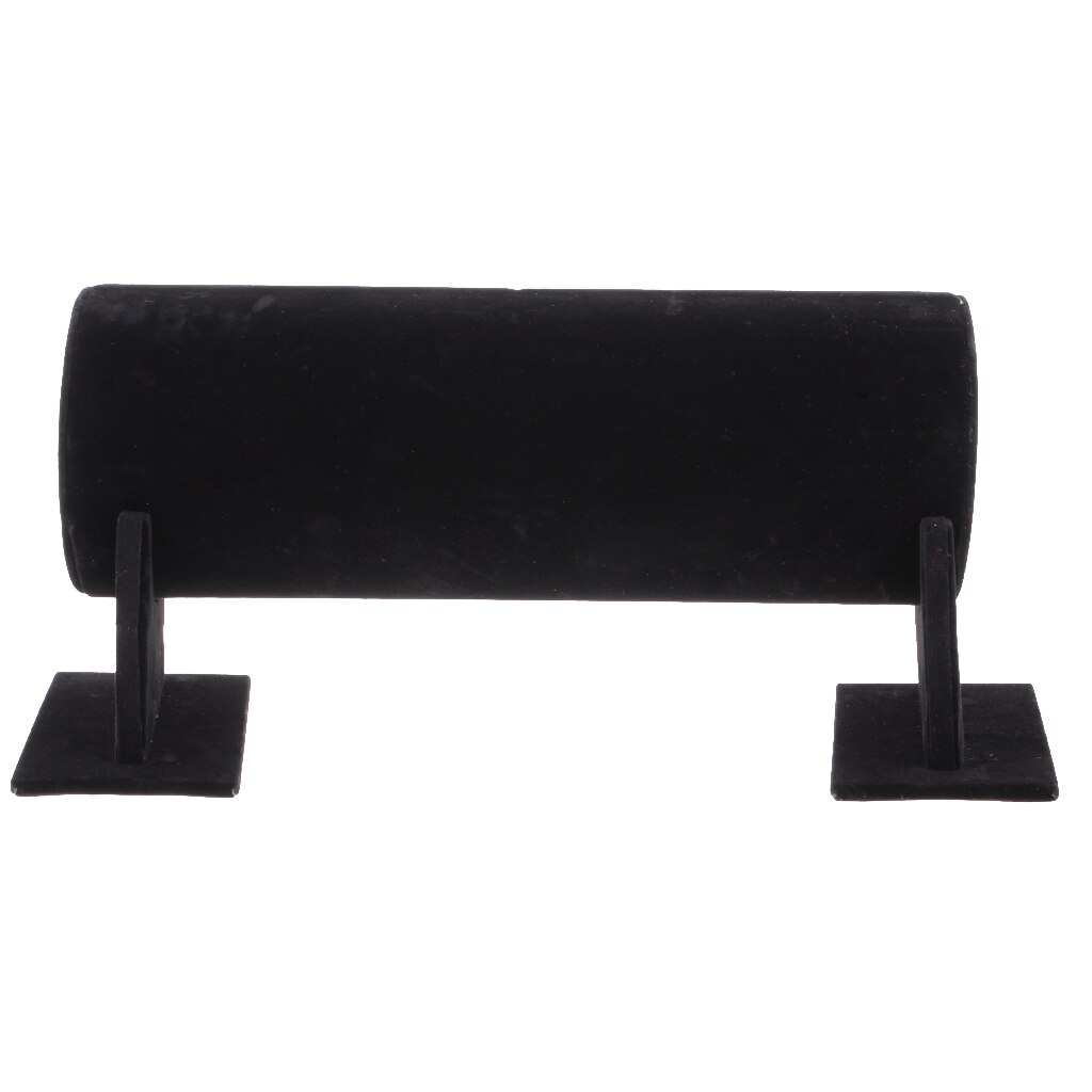 Velvet T-Bar Headband Holder Retail Shop Jewelry Display Stand Rack: Black