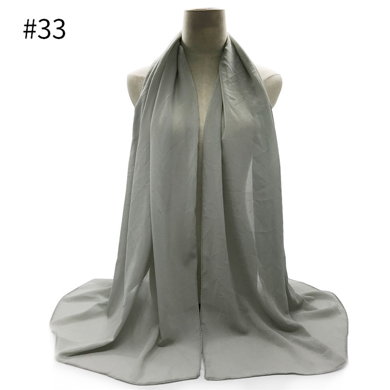Femmes longue enveloppe en mousseline de soie jaune soirée fête étole mariage mariée demoiselle d'honneur enveloppement 16 couleurs cap vert menthe jaune: 33 Silver-grey