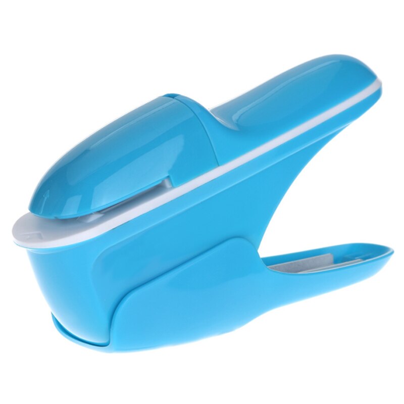 Mini Stapleless Stapler Hand-Held Without Staples Stapler for Home School Office Binding DJA99: Blue
