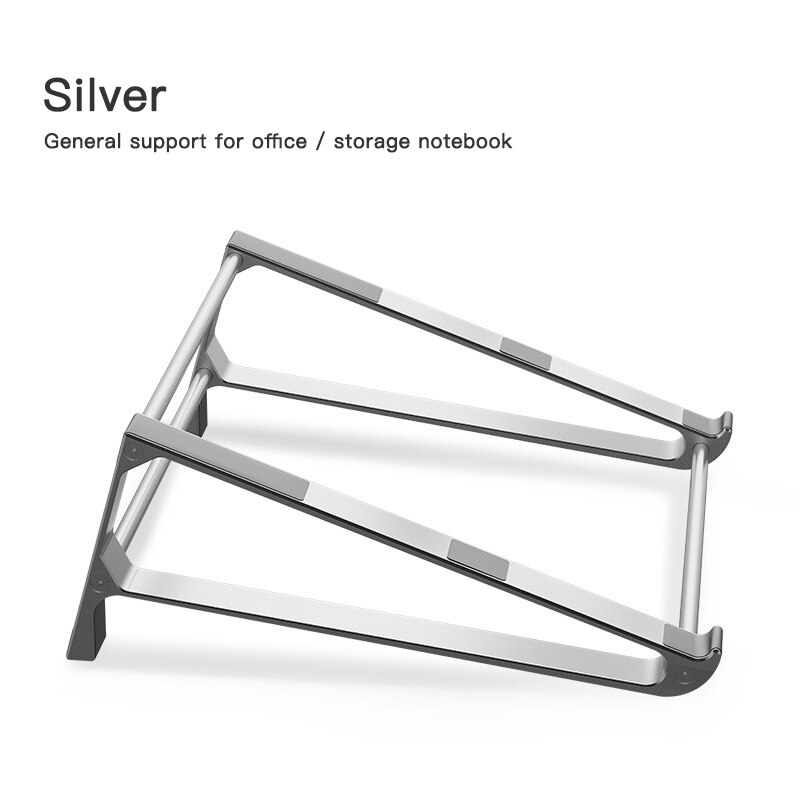 Laptop Stand Foldable Support Base Notebook Stand For Computer Laptop Holder Cooling Bracket Riser Storage Rack: silver