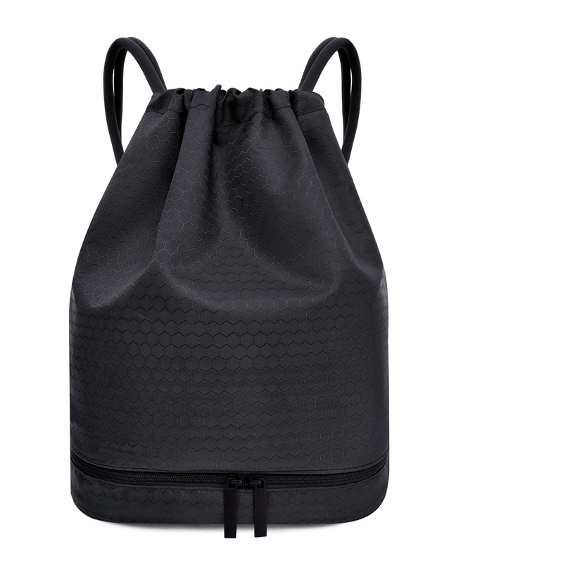 Mochila de natación con cordón, bolsa húmeda seca, bolsas deportivas, hombro, viajes, piscina, playa, bañador, Mochila impermeable, bolsa para nadar XA317WA: Black