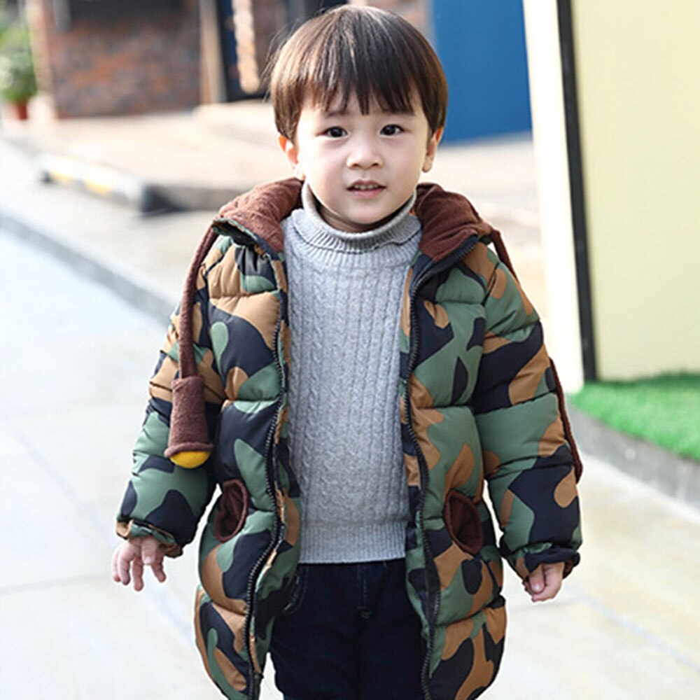 Benemaker Winterjas Voor Jongens Meisje Camouflage Windjack Peuter Kinderen Kid Warm Loog Kleding Baby Jassen Kleding NA429