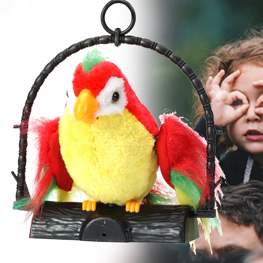 Electric Parrot Sound Recording Imitate Talking Funny Simulation Prank Party Kids Toy Home Decor Repeat Voice Birthday