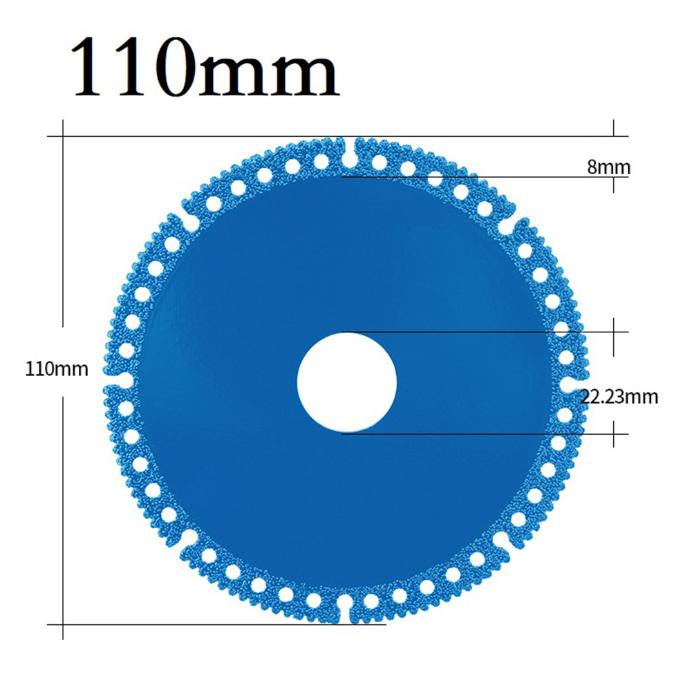 100/110/125mm Diamant Zaagblad Graniet Marmer Doorslijpschijf Voor 100/125 Type Haakse slijper Power Tool Onderdelen: Sky Blue