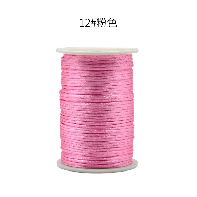 100m/roll DIY Wax Line Round Teabag Waxed Cotton Hand Made 2mm Necklace Rope Knitting Cord 1 Roll String Beading Thread: 8