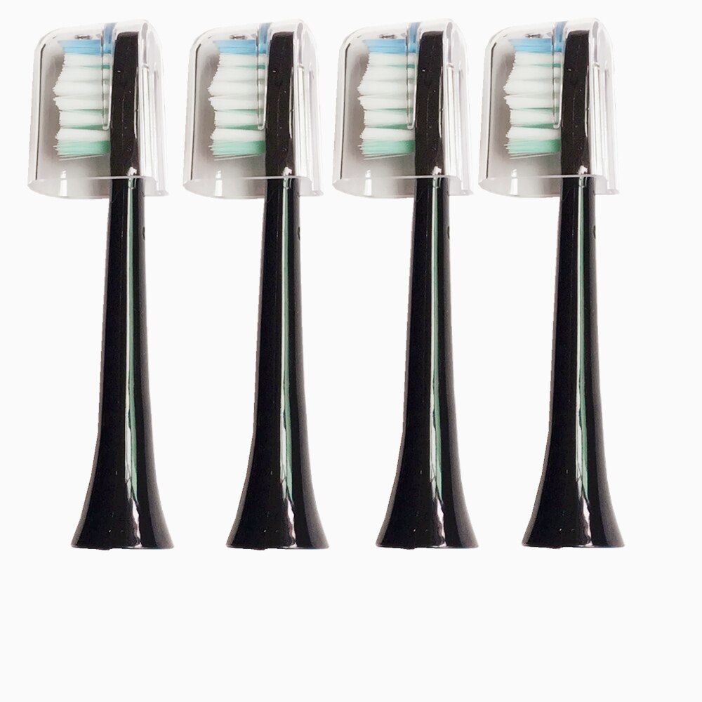 s100 toothbrush heads alfawise s100/S200 Replacement Toothbrush heads 1x 2x 3x pack: 4pcs black
