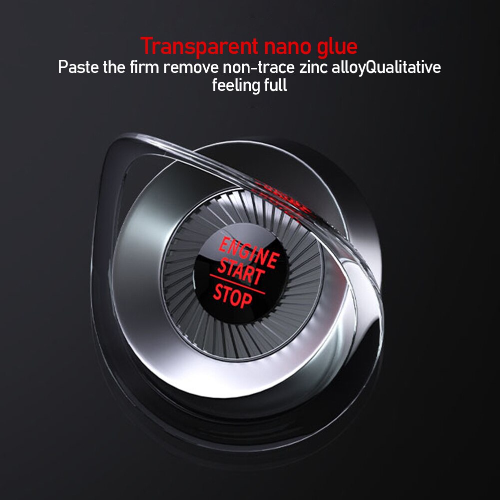 Zinc Alloy Car Engine Start Stop Button Cover Auto Ignition Switch Rotatable Protection Cap Interior Decor Sticker