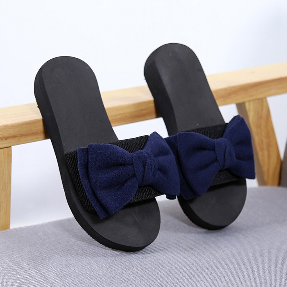 Vrouwen Boog Zomer Sandalen Slipper Indoor Outdoor Flip-Flops Strand Schoenen Mode Vrouwelijke Casual Bloem Slipper