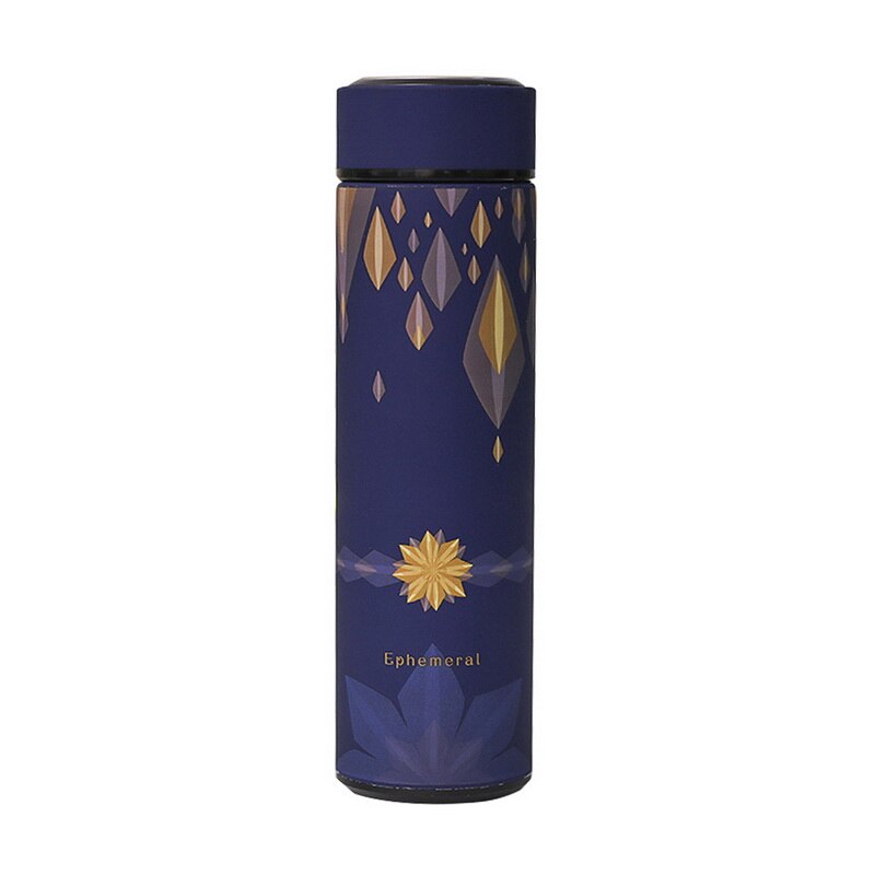 480Ml Geïsoleerde Reismok Thermos Dubbelwandige Roestvrijstalen Thermosflessen Thermos Cup Koffie Thee Melk Water Fles ^ 1: flower yellow