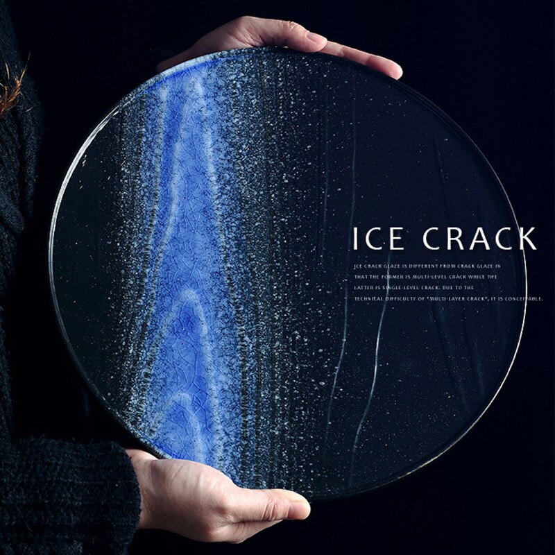 Nordic ceramic dinner plates sushi Fruit salad dessert plate round tray kitchen bone china dinnerware sets christmas plates