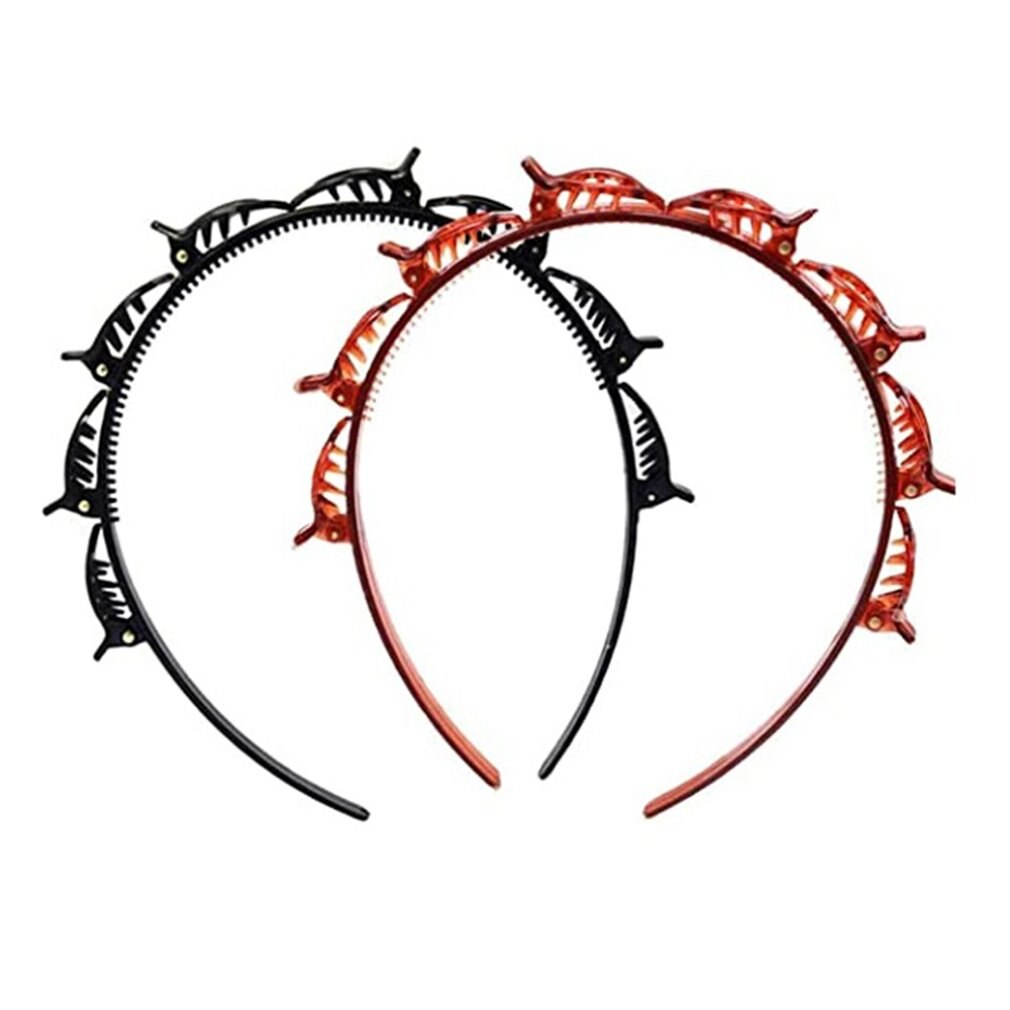 Pinza para el pelo con doble flequillo para mujer, horquilla para peinado, diadema, cómoda, ligera, coreana