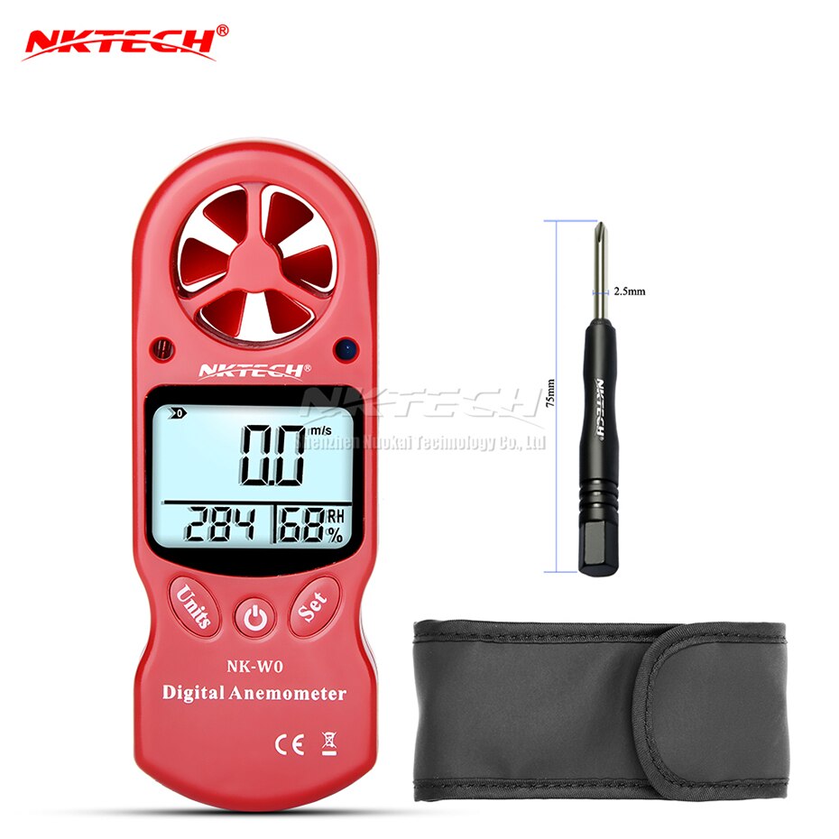 NKTECH-Mini thermomètre numérique Portable LCD, compteur de température et d&#39;humidité, hygromètre multifonction, NK-W0: Red