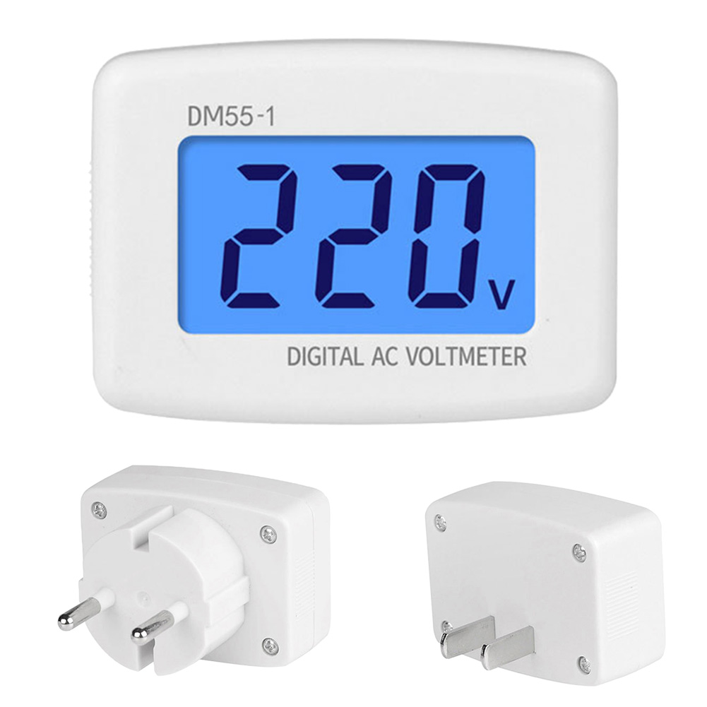 Digitale Voltmeter Eu Us Plug Volt Meter Socket Voltage Tester Lcd Display Voltage Meter 110V 220V Muur Platte voltage Meter
