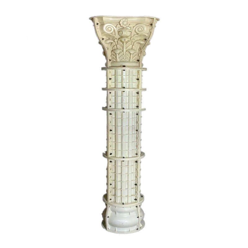 Pilier romain en béton rond Durable de modèle Multi d'abs de 40cm /15.7in avec le bec, les feuilles et le gaufrage simple
