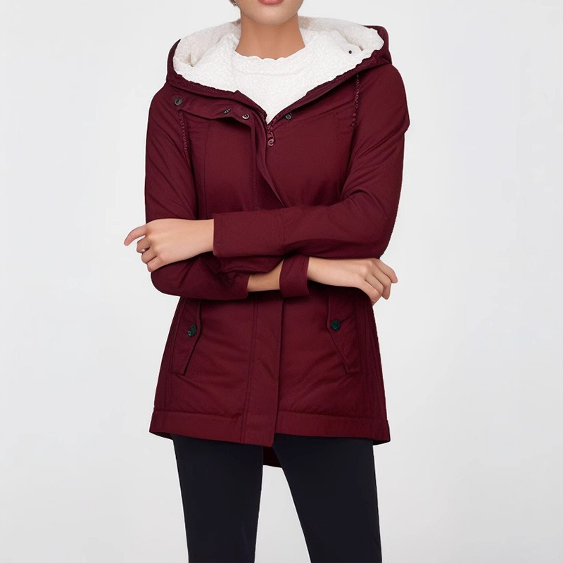 Waterproof Jacket Women Warm Parkas Hooded Thick Plush Winter Coats Suit Jackets MF9463